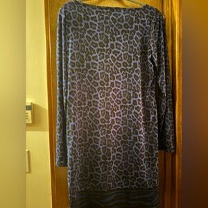 MICHAEL Michael Kors Blue and Black Patterned Dress